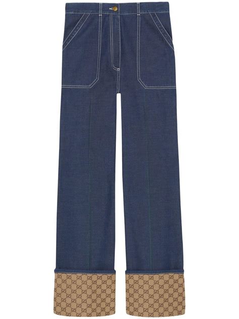 gucci jeans hem stitch|gucci jeans net a porter.